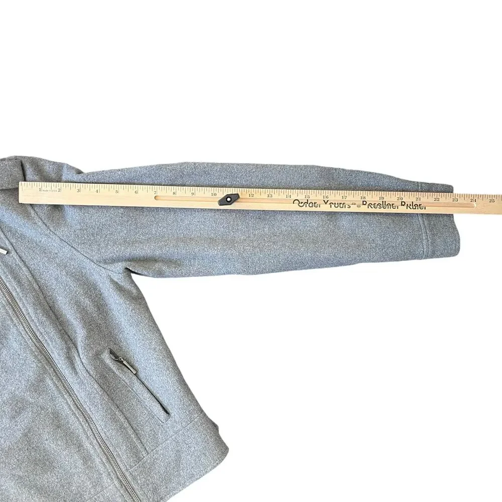 Aeropostale Moto Jacket Women's Size L Large Gray Wool Blend Lined